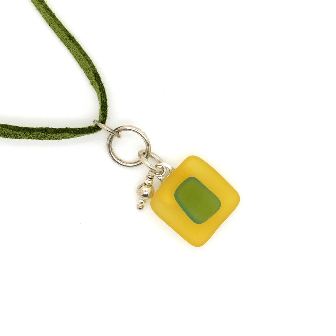 Yellow Drift Glass Pendant