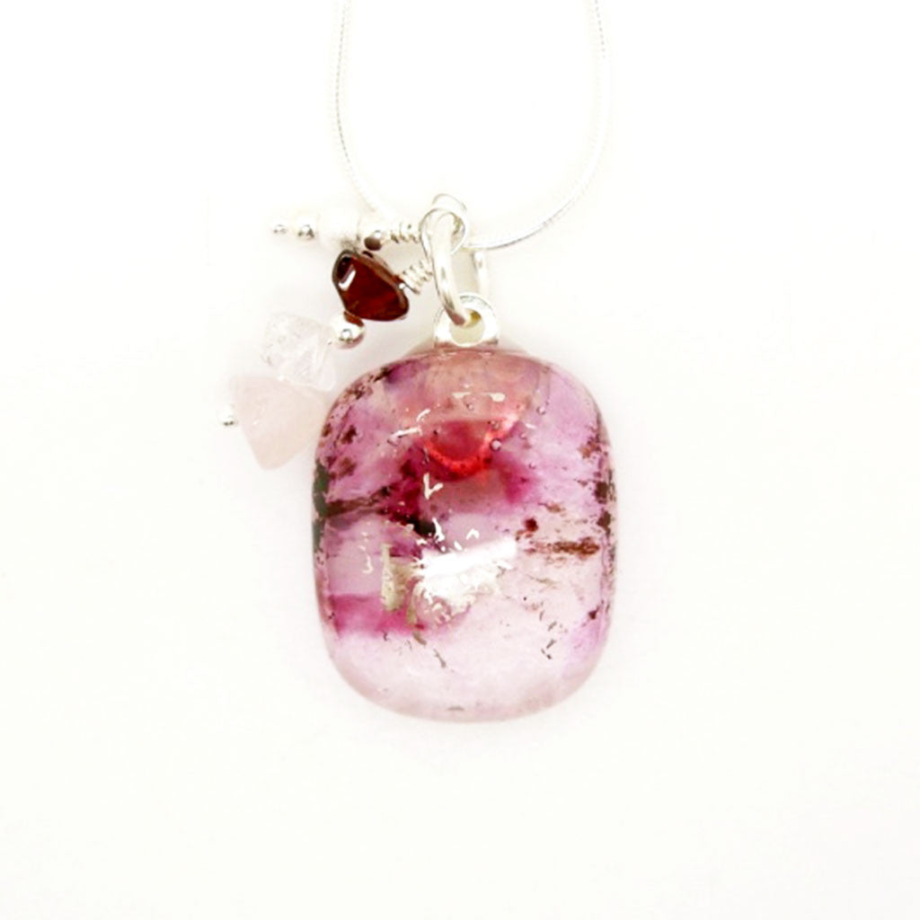 Rose Pink Cluster Pendant