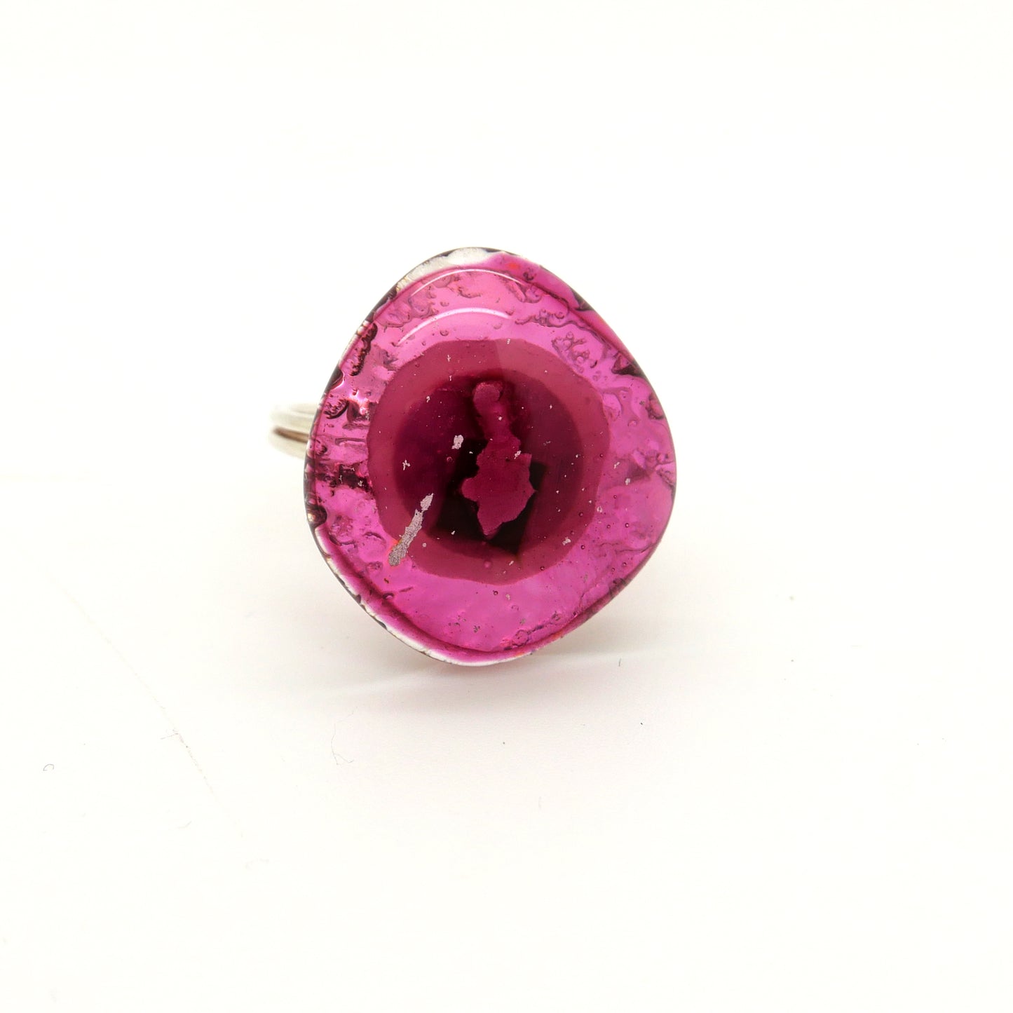Fuchsia Pink Glass Ring