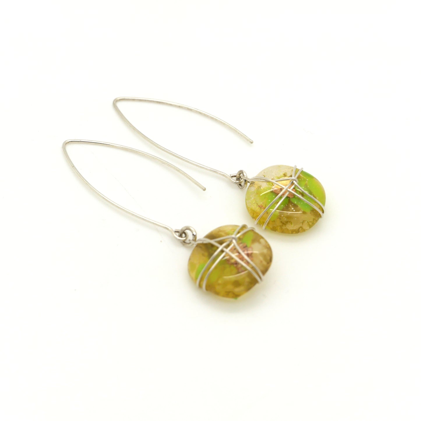 Yellow Glass Earrings