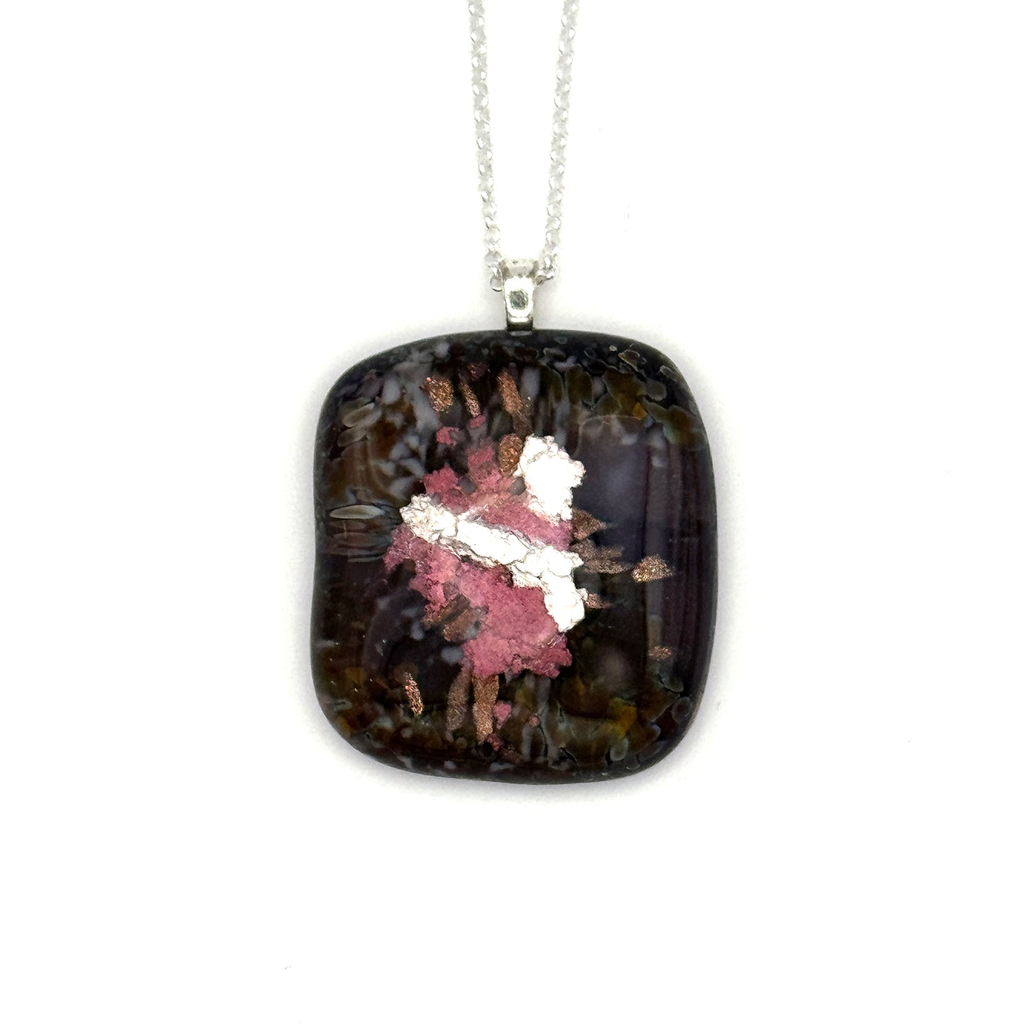 Mottled Stone Glass Pendant