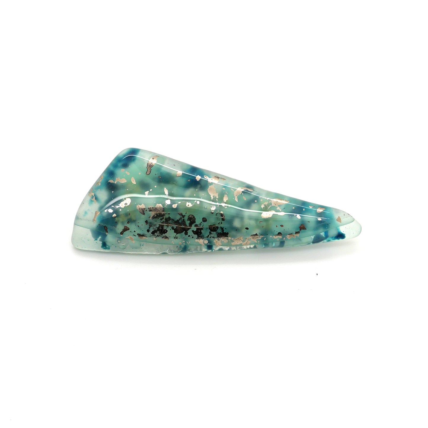 Turquoise Plain Glass Brooch