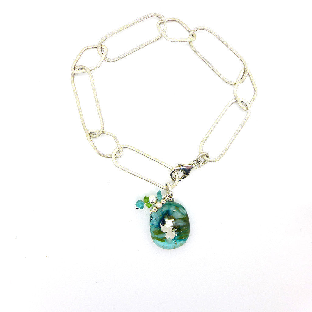 Turquoise Glass Bracelet